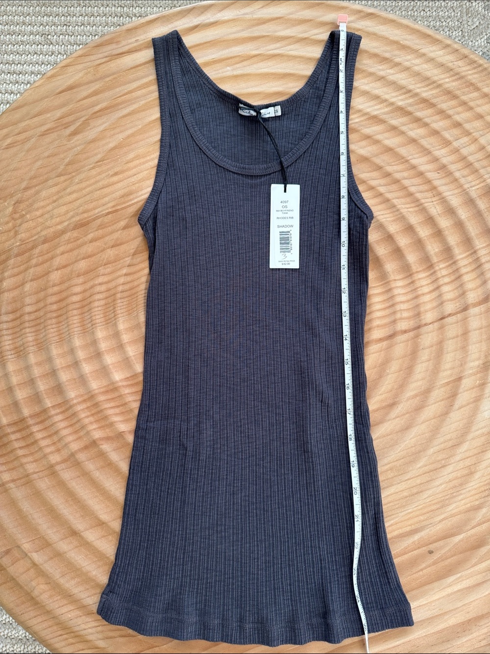 Michael Stars Ribbed Tank Top - Shadow - Picture 5 of 6